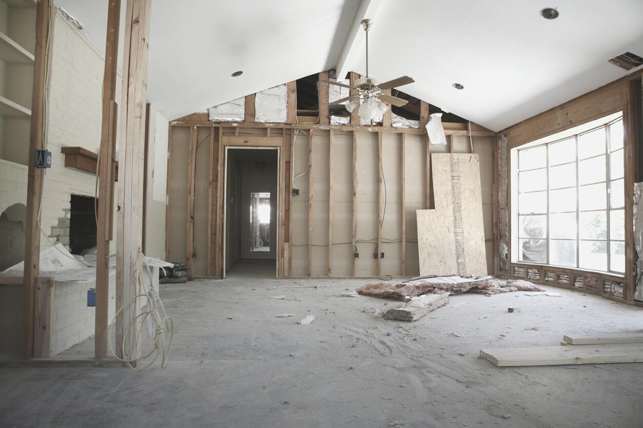 Partition wall in house renovation houston texas